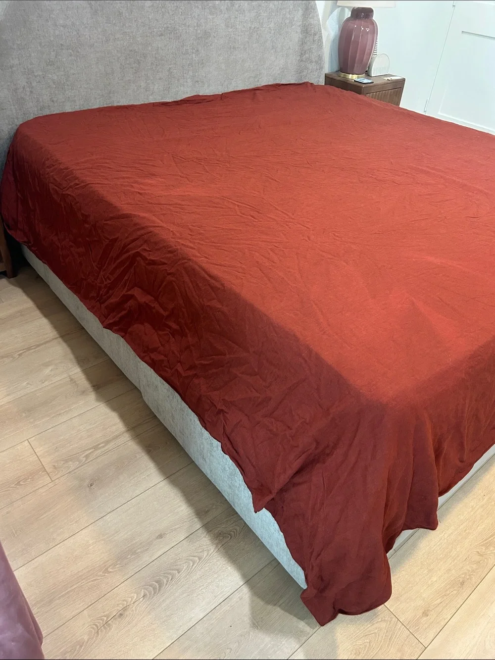 Casaluna Rust Linen King Duvet Set